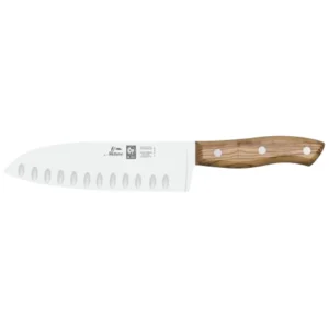 CUCHILLO SANTOKU ALVEOLOS 18CM OLIVO ICEL