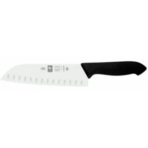 CUCHILLO SANTOKU ALVÉOLOS 18CM NEGRO PROFLEX ICEL