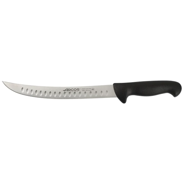 CUCHILLO FILETERO 25CM CURVO NEGRO ALVEOLADO ARCOS
