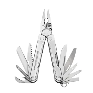 REBAR LEATHERMAN PLATEADA + FUNDA NYLON