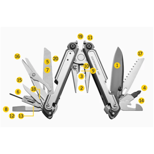 ARC LEATHERMAN + FUNDA NYLON CON BOLSILLOS + BIT KIT 18 PUNTAS - Imagen 2