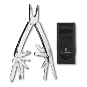 SWISS TOOL SPIRIT MX, TIJERAS + AYUDA APERTURA + FUNDA NYLON VICTORINOX