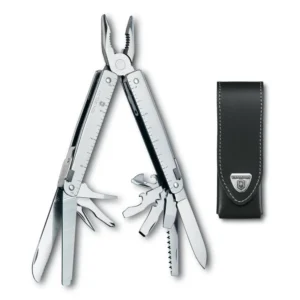 SWISS TOOL SIN TIJERA CON FUNDA DE PIEL VICTORINOX