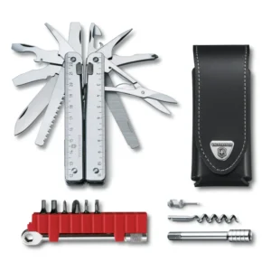SWISS TOOL X PLUS RATCHET + TIJERA + FUNDA PIEL NEGRA VICTORINOX