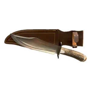 CUCHILLO RHINO ASTA DE CIERVO 25CM HOJA TIPO BOWIE MUELA