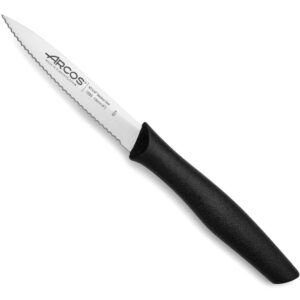 CUCHILLO MONDADOR SIERRA PUNTIAGUDO NEGRO 10CM ARCOS