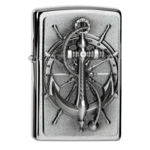 ANCLA Y TIMÓN NÁUTICO ENCENDEDOR ZIPPO