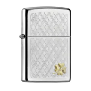TRÉBOL 4 HOJAS GRABADO ENCENDEDOR ZIPPO