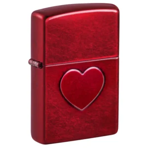 ROJO ESMALTADO CORAZÓN ENCENDEDOR ZIPPO