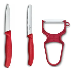 SET 3 PIEZAS - PELADOR, CUCHILLO MONDADOR 8CM Y SIERRA 10CM ROJO VICTORINOX
