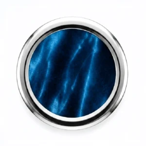 PLACA REDONDA AZUL BORDE PLATEADO Ø149 MM