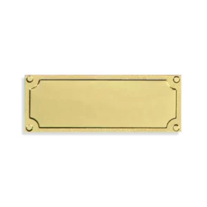 PLACA PARA GRABADO DORADA 74X27 MM