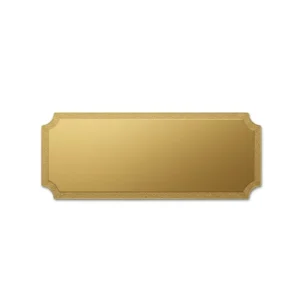PLACA PARA GRABADO DORADA 73X27 MM