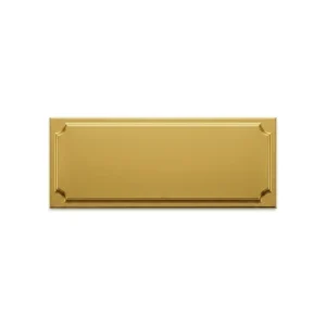 PLACA GRABADO DORADA RELIEVE 105X40 MM
